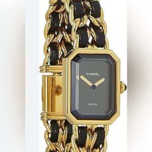 Pre-owned CHANEL Premier Quartz Black Dial Ladies Watch Size Small